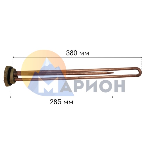 Нагревательный элемент RDT G1-1/4, L380, под анод M6, 3 кВт, 230 В